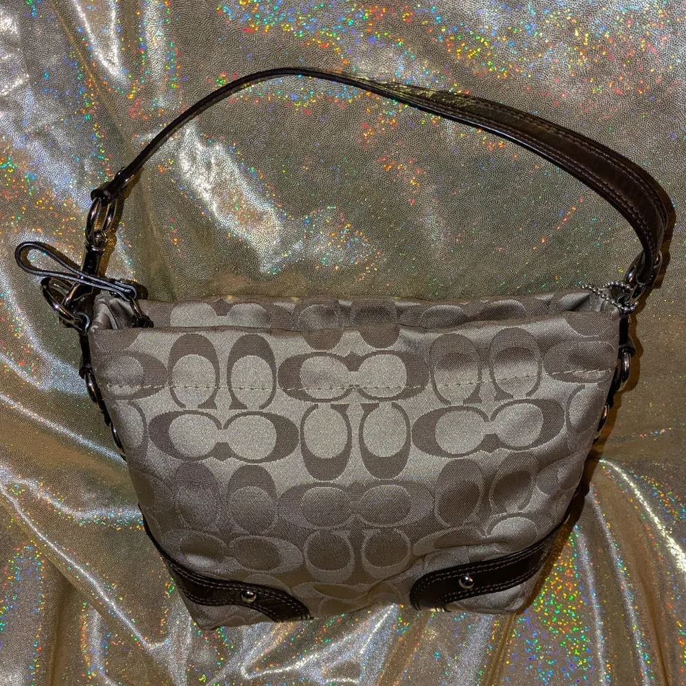 Coach Signature Mini Hobo Shoulder "Baguette" Bag - Picture 3 of 11